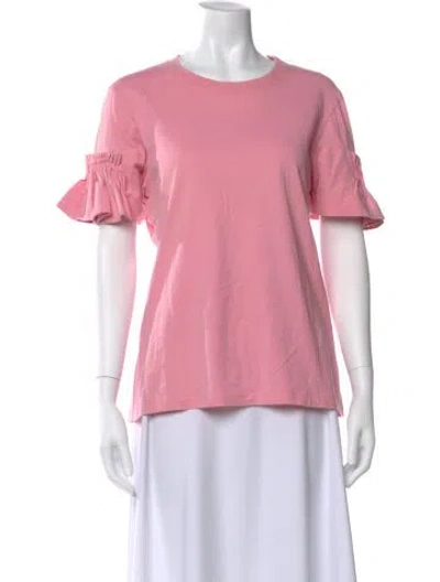 Pre-owned Victoria Beckham Crew Neck Short Sleeve T-shirt In Pink