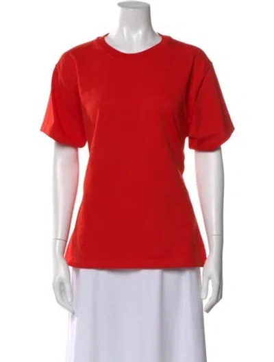 Pre-owned Victoria Beckham Crew Neck Short Sleeve T-shirt In Red