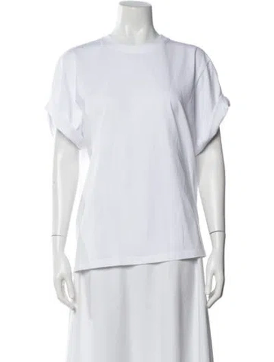 Pre-owned Victoria Beckham Crew Neck Short Sleeve T-shirt In White