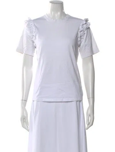 Pre-owned Victoria Beckham Crew Neck Short Sleeve T-shirt In White