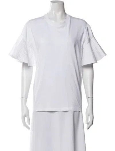 Pre-owned Victoria Beckham Crew Neck Short Sleeve T-shirt In White