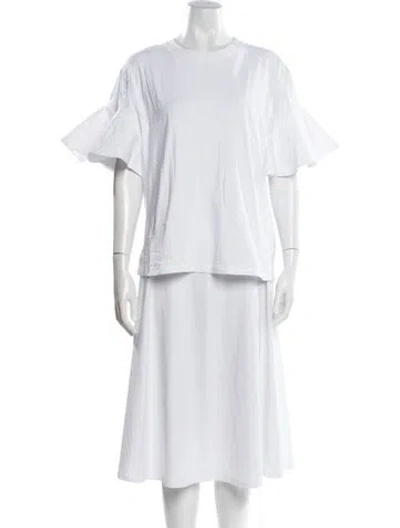 Pre-owned Victoria Beckham Crew Neck Short Sleeve T-shirt In White