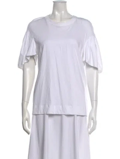 Pre-owned Victoria Beckham Crew Neck Short Sleeve T-shirt In White