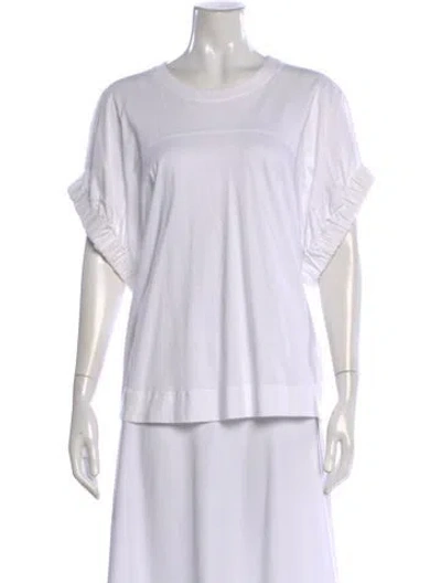 Pre-owned Victoria Beckham Crew Neck Short Sleeve T-shirt In White