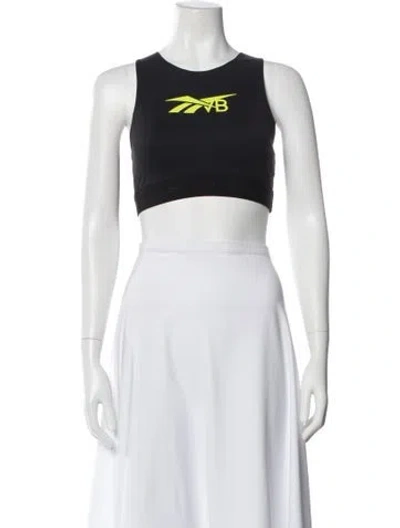 Pre-owned Victoria Beckham Crew Neck Sleeveless Sports Bra In Purple