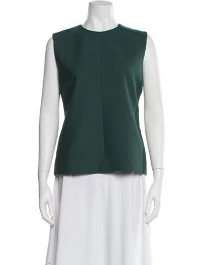 Pre-owned Victoria Beckham Crew Neck Sleeveless Top In Blue