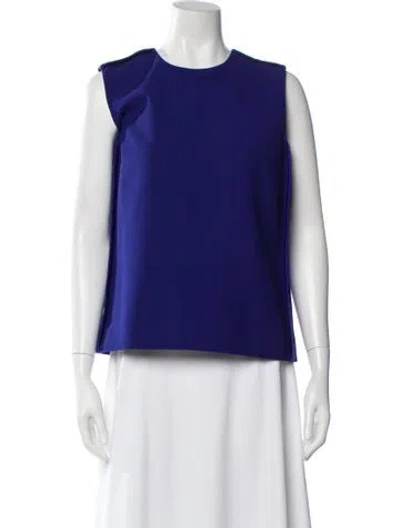 Pre-owned Victoria Beckham Crew Neck Sleeveless Top In Blue