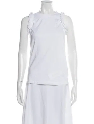 Pre-owned Victoria Beckham Crew Neck Sleeveless Top In White
