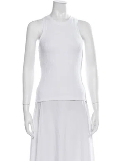 Pre-owned Victoria Beckham Crew Neck Sleeveless Top In White