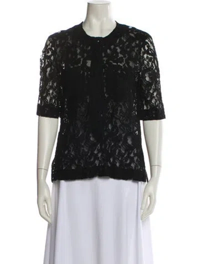 Pre-owned Victoria Beckham Crew Neck Sweater In Black