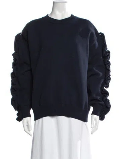 Pre-owned Victoria Beckham Crew Neck Sweater In Blue