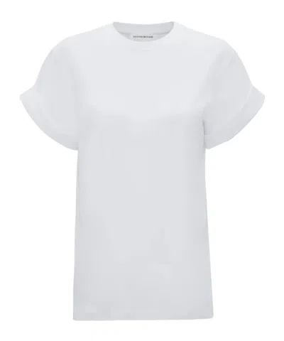 Victoria Beckham Crew-neck Organic-cotton T-shirt In White