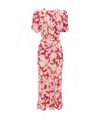 Victoria Beckham Crewneck Printed Cady Midi Dress