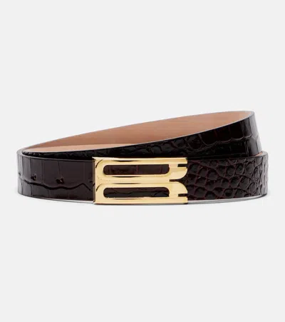 Victoria Beckham Croc-effect Leather Belt