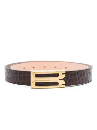 VICTORIA BECKHAM CROC-EMBOSSED BELT