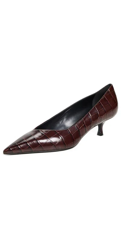 Victoria Beckham Croc Pumps Printed Croc Ebony In Brown