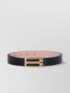 Victoria Beckham Crocodile Effect Belts Gold-tone Buckle In Black