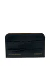 Victoria Beckham Crocodile-embossed Cardholder In Blue