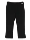 Victoria Beckham Buttoned Cuff Cropped Wool Trousers