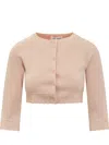 Victoria Beckham Cropped Cardigan In Peach