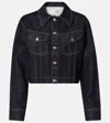 Victoria Beckham Button-fastening Denim Jacket In Pink