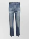 Victoria Beckham Cropped Denim Trousers Belt Loops