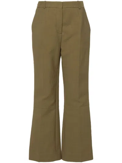 VICTORIA BECKHAM CROPPED FLARED TROUSERS