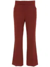 Victoria Beckham Wide Cropped Flare Trouser In Orange