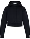 Victoria Beckham Cropped Hoodie In Black