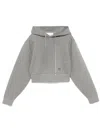 Victoria Beckham Cropped Hoodie In Grey