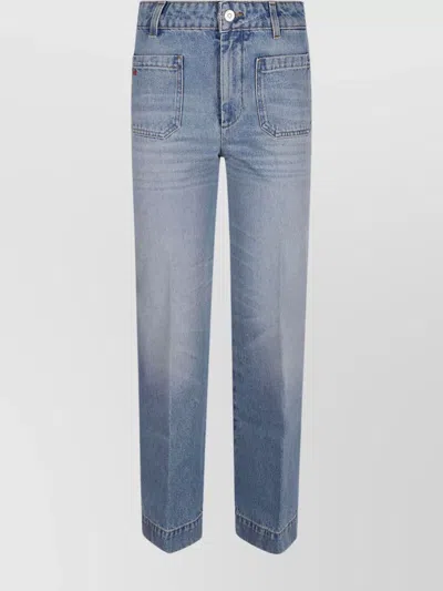Victoria Beckham Cropped Kick Alina Jean In Blue