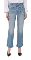 Victoria Beckham Cropped Kick Alina Jeans Pale Blue Wash In Pale Blue Wash