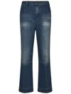 Victoria Beckham Faded High-rise Bootcut Jeans In Blue