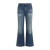 Victoria Beckham Faded High-rise Bootcut Jeans In Blue