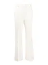 Victoria Beckham Tailored Cotton-blend Trousers In White