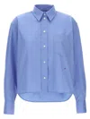 Victoria Beckham Shirt Cropped Long Sleeves In Blue