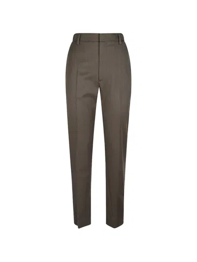 Victoria Beckham Cropped Straight-leg Trousers In Brown