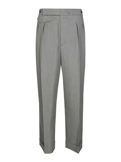 Victoria Beckham Cropped Wide Leg Trousers In Gray