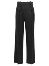 Victoria Beckham Wide-leg Pleated Trousers In Black