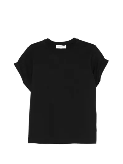 Victoria Beckham Cuffed T-shirt In Black