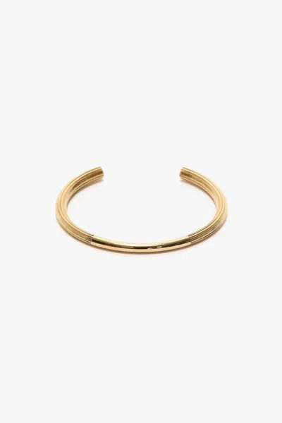 Victoria Beckham Cufflink Bracelet In Light Gold