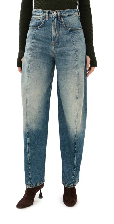Victoria Beckham Curved Leg Jeans Classic Blue Wash