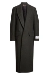 Victoria Beckham Structured Tailored Long Coat In Gray