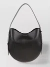 Victoria Beckham Curved Smooth Shoulder Strap Side Buckle Bag In Gray