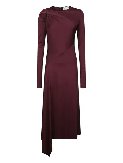 Victoria Beckham Cut-out Asymmetric Dress In Animal Print