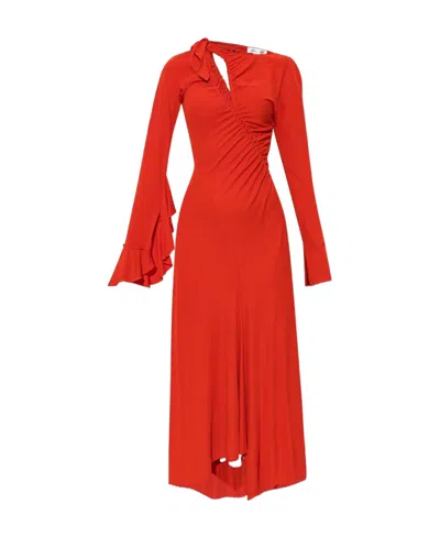 Victoria Beckham Cut-out Asymmetric Midi Dress