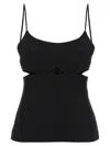 Victoria Beckham Cami Top With Cut-out Design And Spaghetti Straps In Black