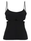 Victoria Beckham Cami Top With Cut-out Design And Spaghetti Straps In Black