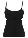 Victoria Beckham Cami Top With Cut-out Design And Spaghetti Straps In Black