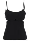 Victoria Beckham Cami Top With Cut-out Design And Spaghetti Straps In Black